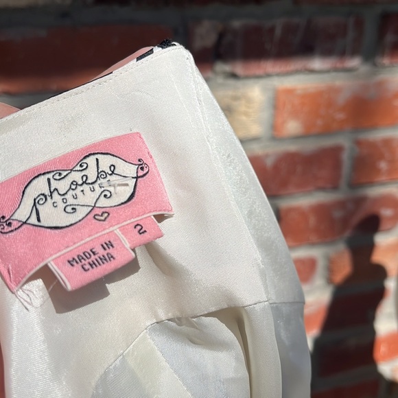 Phoebe Couture black and white print Butterfly Dress Sz2 - Picture 9 of 9